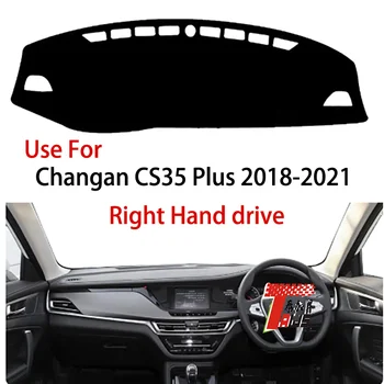 TAIJS מפעל ספורט קלאסי סיבי פוליאסטר לוח המחוונים במכונית כיסוי עבור Changan CS35 בנוסף 2018-2021 יד ימין כונן