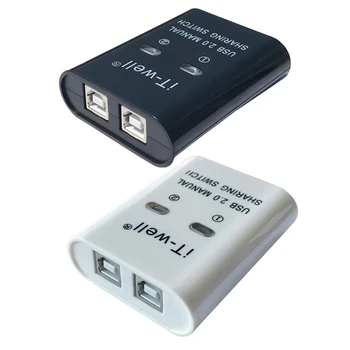 USB בורר KVM רכזת מתאם 2 PC. 1 שיתוף מדפסת USB לשתף התקנים