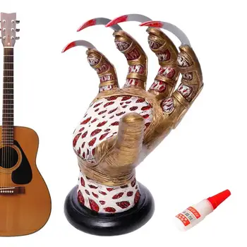 גיטרה על הקיר יד יד בצורת גיטרה אחיזה על הקיר בעל הגיטרה ביד מכשיר קולב חזק ומגן בס עץ