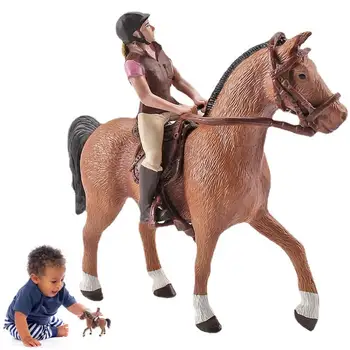 הסוס חיה דמויות צעצוע מציאותי סוס דמויות מיניאטורי הביצוע בסדר סוס מירוץ תחרות הסצינה קישוט צעצועים