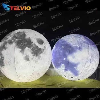 מתנפח ענק ירח בלון מלא הדפסה עם אור Led למכירה
