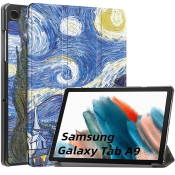 עבור Samsung Tab A9 בנוסף, במקרה 11 אינץ ' 2023 מגנטי קפל עור Stand לוח Shell עבור Galaxy Tab A9 מקרה כיסוי חכם