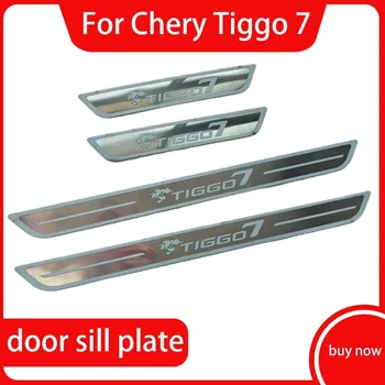 על Chery Tiggo 7 Tiggo 7 Pro דלת המכונית אדן מסגרת אנטי מלוכלך קישוט חיצוני אנטי-בעיטה אביזרי כיסוי Anti-Scratch חלקים