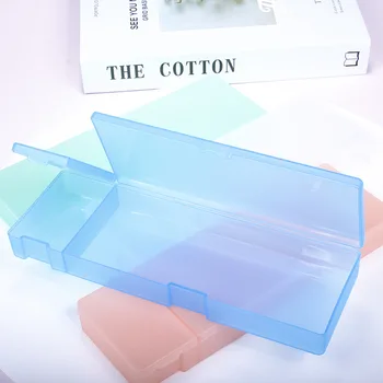 פלסטיק כפול פתוח עט בתיק עמ ' מט שקוף קלמר קיבולת גדולה שמנת דבק נייר Diy תיבת 4 צבעים אופציונליים
