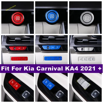 שליטה מרכזית משענת יד כפתור / הפעלת מנוע לעצור Keyless מערכת / ציוד הבקרה כיסוי לקצץ מתאים עבור Kia קרנבל KA4 2021 - 2023