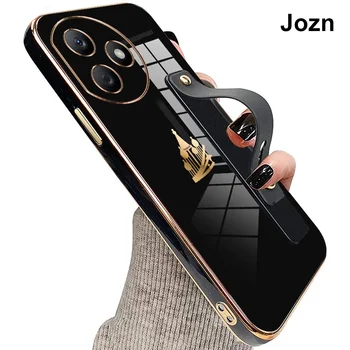 Jzon בשביל כבוד X50i בנוסף 5G טלפון למקרה שעשועים Parkly סגנון ציפוי עם רצועה לעמוד הכיסוי האחורי Shockproof מעטפת הגנה